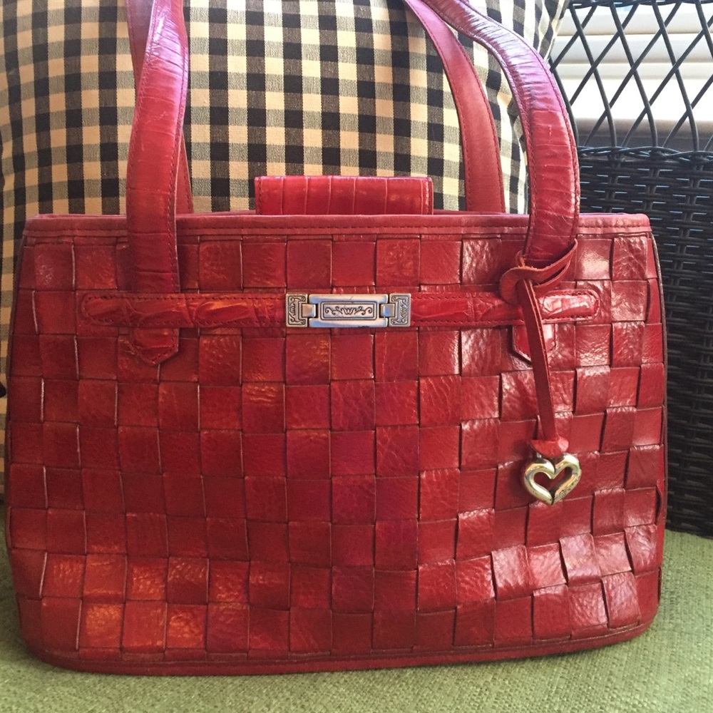 Brighton red leather purse